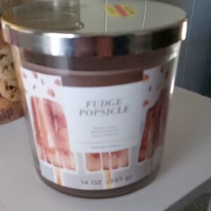 Sonoma Fudge Popsicle Scented Candle - Brown and Gold